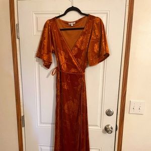 Danielle Embossed Velvet Maxi Dress